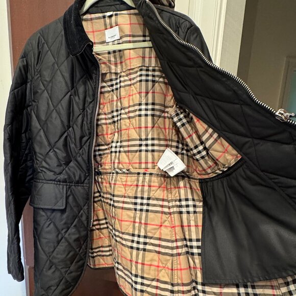Burberry Quilted Riding Jacket Black XL - Picture 4 of 6